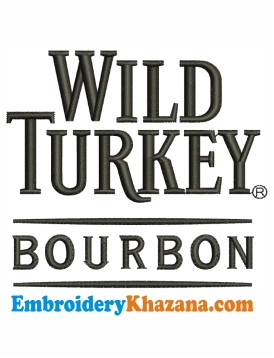Wild Turkey Whiskey Logo Embroidery Design