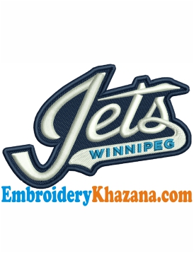 Winnipeg Jets Logo Embroidery Design