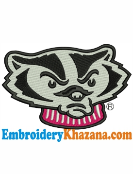Wisconsin Badgers Football Logo Embroidery Design