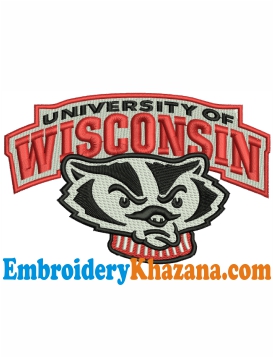 Wisconsin Badgers Football Embroidery Design