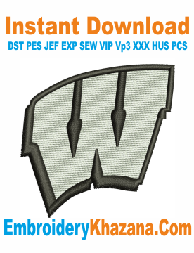 Wisconsin Badgers Logo Embroidery Design