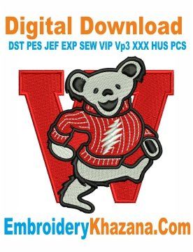 Wisconsin Grateful Dead Embroidery Design