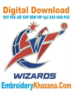 Washington Wizards Embroidery Design