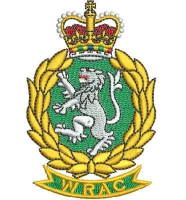 Women Royal Army Corps Crest Embroidery Design