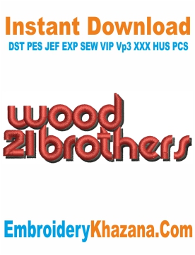 Wood Brothers Racing Logo Embroidery Design