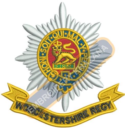 Worcestershire Regy Crest Embroidery Design