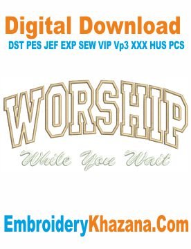 Worship Applique Embroidery Design