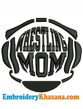 Wrestling Mom Embroidery Design