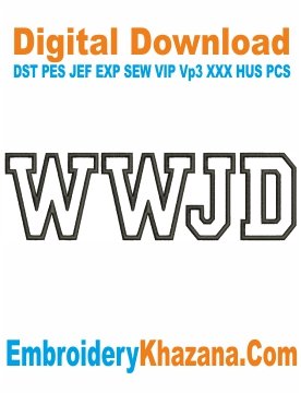 WWJD Applique Embroidery Design