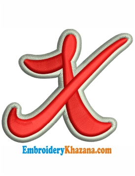 X 3D Puff Embroidery Design