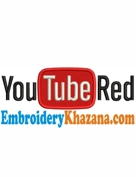 Youtube Red Logo Embroidery Design