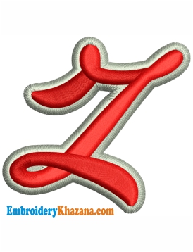 Z 3D Puff Embroidery Design