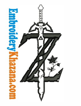 Zelda Breath Of The Wild Logo Embroidery Design