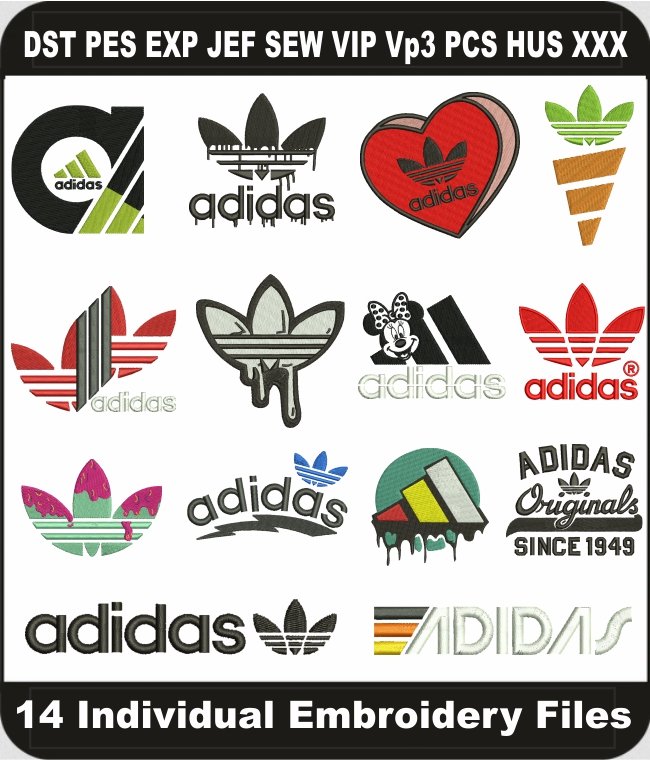 Adidas Embroidery Designs Bundle