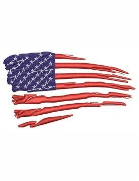 American Flag Embroidery Design