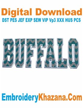Buffalo Applique Embroidery Design