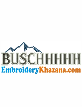 Buschhhhh Logo Embroidery Design
