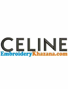 Celine Logo Embroidery Design