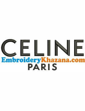 Celine Paris Logo Embroidery Design