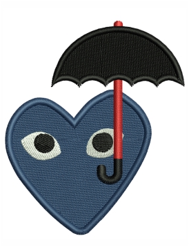 Comme Des Garcons Play Rainy Embroidery Design