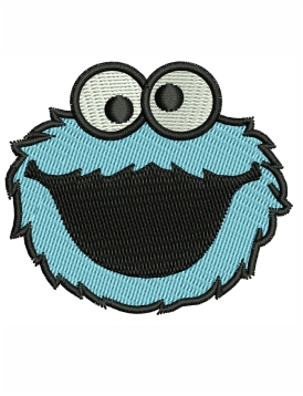 Cookie Monster Embroidery Design