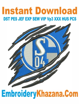 FC Schalke 04 Logo Embroidery Design
