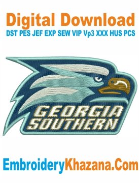 Georgia Southern Eagles Logo Embroidery Design
