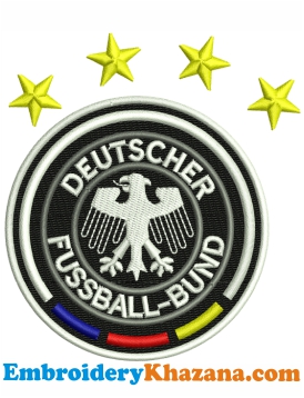 Germany National Futsal Team Logo Embroidery Design