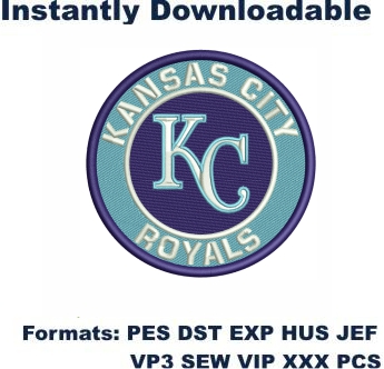 Kansas City Royals Logo Embroidery Design