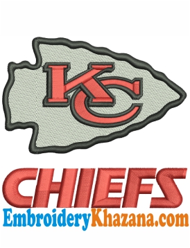 Kansas City Chiefs Logo Embroidery Design
