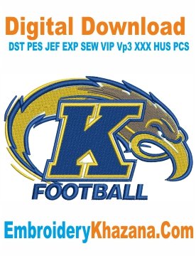 Kent State Golden Flashes Logo Embroidery Design