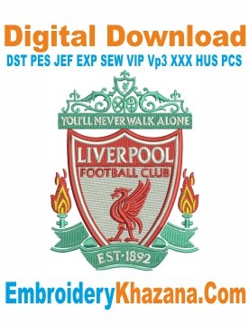Liverpool Logo FC Embroidery Design