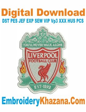 Liverpool Football Club Logo Embroidery Design