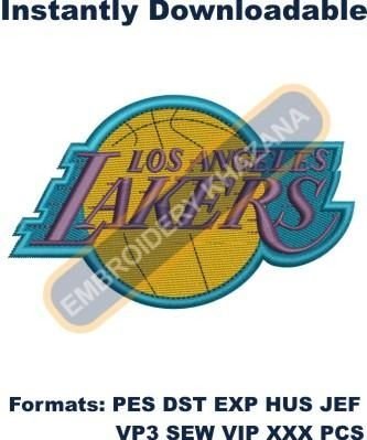 Los Angeles Lakers Logo Embroidery Design