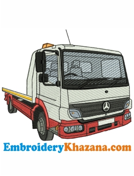 Mercedes Benz Trailer Truck Embroidery Design