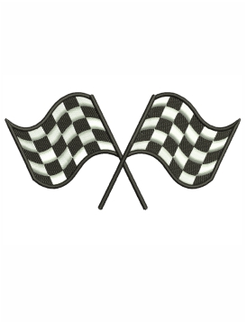 Racing Flag Checkered Embroidery Design
