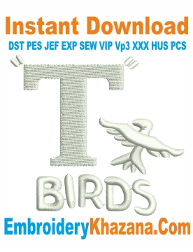 T Birds Logo Embroidery Design