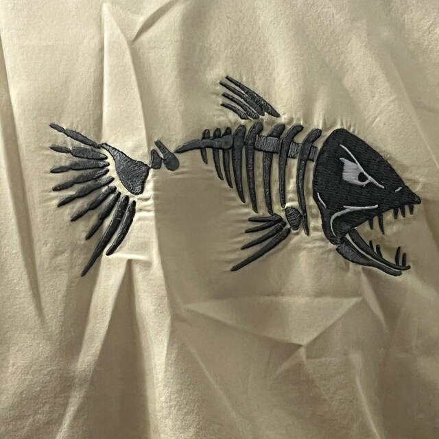 Fish Skeleton Embroidery Design