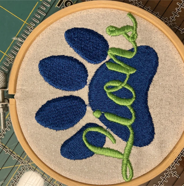 Lions Paw Embroidery Design