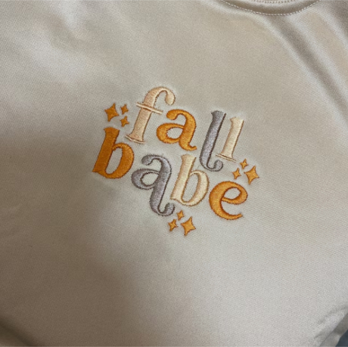 Fall Babe Embroidery Design
