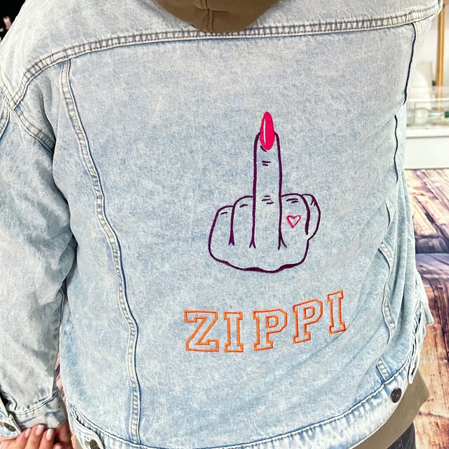 Fuck You Finger Embroidery Design