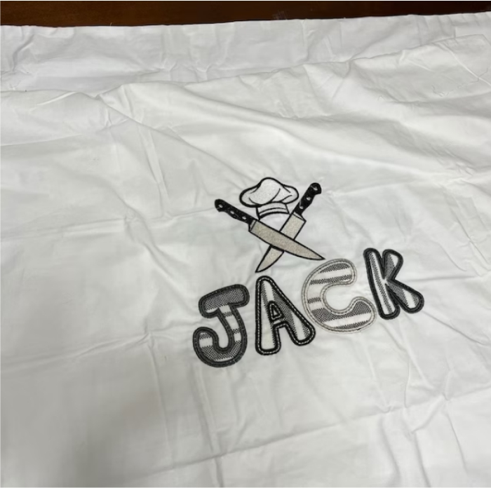 Chef With Knife Logo Embroidery Design